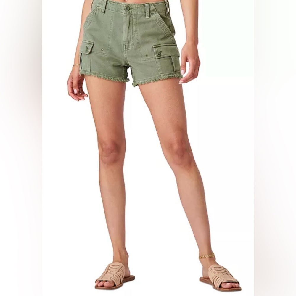 Lucky Brand Raw Hem Utility Shorts in Four Leaf Clover Sz 30
